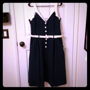 Tatyana Navy Blue Swing Dress